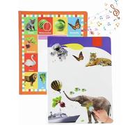 Livre Sonore De L'Alphabet - Plus De 470 Mots, Jeu De Mots Amusant Et Jouets Bilingues, Appuyez pour Apprendre La PhonéTique, 21 ThèMes, Livre Musical Interactif, pour L'Apprentissage du Langage,2pcs