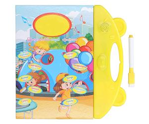 Livre Sonore Électronique pour Enfants, Livre Parlant d'apprentissage Interactif, Livre d'apprentissage des Langues Chinois Anglais Birman avec 24 Pages, Jouet Éducatif Amusant pou