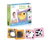 Livre tactile Nathan La Ferme à Toucher avec 12 cartes et 6 textures, jeu sensoriel animaux de la ferme Multicolore