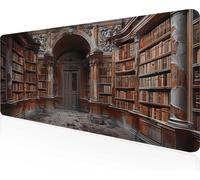 Livre Tapis de Souris 800x300x3mm Grand Tapis Souris XXL, Jaune Mouse Pad, à Bords Cousus, Base en Caoutchouc Antidérapante, sous Main pour Clavier Pad, Decor Maison, Cadeaux pour Hommes PjY7543 5-N