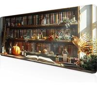 Livre Tapis de Souris 900x400x3mm Grand Tapis Souris XXL, Jaune Mouse Pad, à Bords Cousus, Base en Caoutchouc Antidérapante, sous Main pour Clavier Pad, Decor Maison, Cadeaux pour Hommes PjY5805 N-P