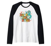 Livre Worm Babe Cute Reader Back to School Love Vintage Manche Raglan