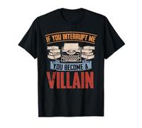 Livre Writer You Become Villain Auteur Livre Écriture Romancier T-Shirt