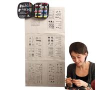 Livres à broder pour travaux manuels, à la main, broderie à la main, instructions (français non garanti) | Livre étape par étape pour projets autocollants enthousiastes, enseignement