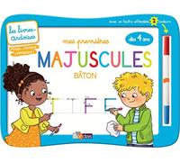 Livres-ardoises - Mes premières majuscules bâton + 1 feutre 2 couleurs