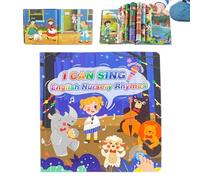 Livres Audio pour ,Mots Anglais Animaux Audiobooks avec 15 Chansons - Jouet Éducatif pour Garçons et Filles, Développement du Langage, Stimulation Sensorielle, Maison, École