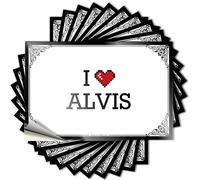 Livres Autocollant Bouteille | I Love Alvis Tiny Travel Sticker Pack (6 x 9 cm)