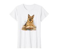 Livres bergers allemands et Chien Lecture T-Shirt Graphique avec Valeur