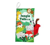 Livres d'animaux froissés, livre en tissu pour queue d'animal | Livres en tissu doux pour tout-petits,Jouets sensoriels et livres d'activités pour garçons et filles de 3 à 18 mois, cadeau Teksome