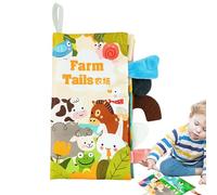 Livres d'animaux froissés, livre en tissu pour queue d'animal,Livres froissés doux au toucher et au toucher | Jouets de voyage pour tout-petits, jouets pour poussette, jouets d'éducation Fukamou