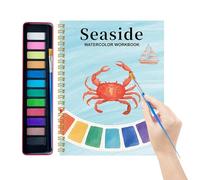Livres d'aquarelle - Kit de peinture florale 12 couleurs | Livres de coloriage aquarelle pour | pour garçons et filles débutants pour la maison, la salle de classe, les voyages, les fêtes, les
