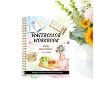 Livres d'aquarelle pour adultes Carnet de coloriage et cahier d'exercices | Avec Tutoriels Pas À Pas Livre Peinture Aquarelle Pour débutant enfant adulte élève amateur d'art artiste