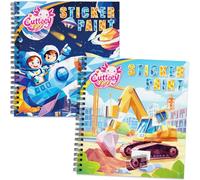 Livres d'autocollants CutteeyFyry par numéro pour enfants âges 4-8, livres d'autocollants de transport avec histoires pour améliorer l'intelligence, livre d'activités pour avion pour enfants, loisirs