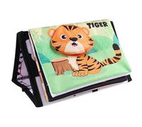 Livres de bébé à contraste, développement du cerveau pour bébé, activité d'apprentissage interactive avec des jouets de crinking sensoriel, outil de jeu éducatif pour le présent d'anniversaire de