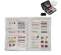 Livres de broderie, livre de broderie, couture pour débutants, bricolage créatif avec guide, mini kit de couture de voyage portable pour améliorer vos compétences (lot a)