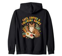 Livres de café et de coloriage pour Chats Sweat à Capuche