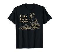 Livres de Chats et lecteurs de Lecture littéraire Silencieux T-Shirt