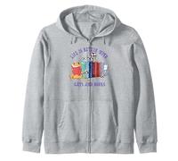 Livres de chats mignons et thé chat femme Sweat à Capuche