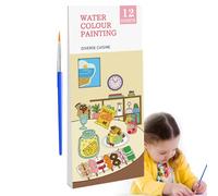 Livres de coloriage à l'aquarelle, ensembles de peinture à l'eau pour - Ensemble de livres de peinture de poche pour garçons,Kit d'art de de voyage avec pinceau pour garçons, filles, et tout
