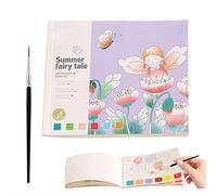 Livres de coloriage à l'eau, cahier d'exercices de voyage, ensemble de peinture aquarelle de dessin animé avec stylo pour classe, maison, voyage, bibliothèque, loisirs créatifs, activités de dessin