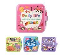 Livres de coloriage à l'eau - Livres de coloriage | Ensemble de peinture réutilisable mignon de dessin animé | Livre de pratique d'aquarelle portable pour voyage, maison, voiture, studio | Fête d'anni