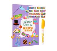 Livres de coloriage à l'eau réutilisables avec effet de révélation pour l'apprentissage pédagogique, kit de coloriage magique, stylo réutilisable pour révéler les livres d'art, les activités des