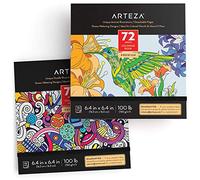 Livres de coloriage Arteza d'animaux et de croquis pour adultes et adolescents, 2 pack, contours noirs, 144 pages de coloriage relaxantes pour soulager le stress et l'anxiété, encourager la méditation