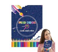 Livres De Coloriage De Dessins Animés - Pages De Coloriage De Personnages De Dessins Animés Pour Et Adolescents, Jouets De Couleur Épais Pour Garçons Et Filles, Livre D'activités Pour Chercher