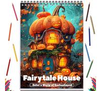 Livres de coloriage pour adultes - Livre de coloriage de relaxation pour femme - Reliure à spirale imprimée sur un côté - Papier épais - Cadeaux d'Halloween - Livre de coloriage pleine conscience - 24