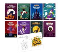 Livres De Coloriage Pour | Idéal Album De Dessin Sur Le Thème D'Halloween Pour Les Jeunes | Outil Ludique D'apprentissage Et Récompense Scolaire En Classe Pour Garçons Et Filles