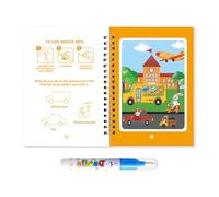 Livres de coloriage pour tout-petits - Livre d'aquarelle de voyage réutilisable avec stylo | Avec accessoires, jouet éducatif pour les voyages, l'avion et les déplacements