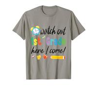 Livres de crayons d'horloge pour étudiants Watch Out 1st Grade Here I Come T-Shirt