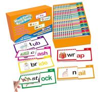 Livres de famille de mots - Cartes de lecture et de comptines pour les apprenants - Cartes de lecture et phoniques pour enfants