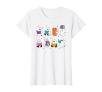 Livres de Lecture Cute Ghost Bookworm Halloween T-Shirt Graphique avec Valeur
