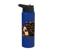 Livres de lecture de fantômes mignons pour Halloween Cottagecore Halloween Stainless Steel Insulated Water Bottle