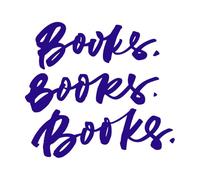 livres de mots en trois variantes Stickers gravés 54.6x60.2cm Installation facile Bleu foncé