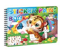 Livres de peinture d'autocollants Kalysky pour enfants de 4 8 ans Motifs d'animaux Peindre par des autocollants Autocollants de f te d'annivers