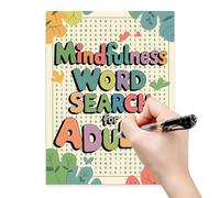 Livres de Recherche de Mots - Adultes 21 cm, Jeu de Recherche Relaxant | Difficulté à Plusieurs Niveaux, Jeu d'activité pour soulager Le Stress, entraînement cérébral, Casse-tête, Puzzle Amusant,