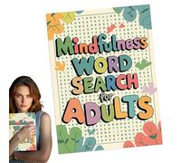 Livres De Recherche De Mots Pour Adultes, Mindfulness wordsearch| Mot Trouver Livres Puzzle - Jeux De Divertissement Portables, Activités D'exercice Cérébral Pour Les Adultes Adolescents