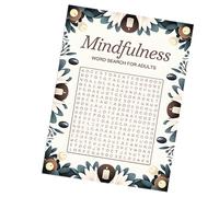Livres de recherche de mots pour adultes, recherche de mots de pleine conscience | Mot trouver des livres | Activités d'exercice cérébral portable, jeux de divertissement à domicile et l