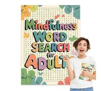 Livres de recherche de mots pour adultes, recherche de mots, puzzles pour adultes - Jeu d'intelligence oubliée pour trouver des jeux | Kit de découverte de mots pour adultes pour garder l'esprit