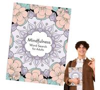 Livres de recherche de mots pour adultes, Search de mots conscients - Mot trouver des livres - Activités d"exercices cérébraux portables, jeux de divertissement pour la maison et les voyages