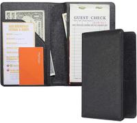 Livres de serveur noirs pour serveuse, livret de serveur, livret de serveur, organisateur de serveuse, livre de service, chèque d'invité, poche pour argent compatible avec tablier de serveur