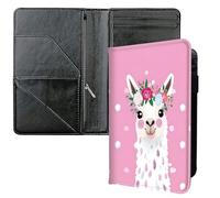 Livres de serveur pour serveuse, avec 7 grandes poches, livre de service de serveur, bloc-notes de serveur, joli livre de serveur en cuir synthétique avec porte-stylo pour tablier de serveur, lama