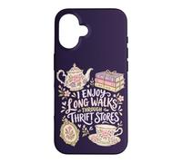 Livres de thé Vintage Long Walks pour Amateurs de friperies Coque pour iPhone 16