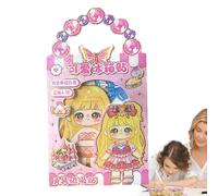 Livres de vêtements avec autocollants, ensemble de livres d'autocollants pour filles, Autocollants réutilisables pour habiller Livre d'activités de mode de princesse, Livre d'autocollants Tapis