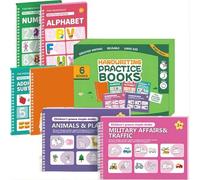 Livres d'entraînement d'écriture rainurés pour enfants de 2 à 8 ans, carnet d'exercices de traçage de l'alphabet réutilisable avec écriture rainurée, papier épais pour stylo, crayon, améliore la