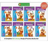 Livres d'étude et de pratique de l'alphabétisation pour le Key Stage 1 - Ensemble de 8 livres ! Anglais, phonétique, orthographe, écriture, compréhension de la lecture pour les AGES 4 - 7