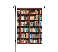 Livres Drapeau de jardin d'automne double face, décoration saisonnière durable pour décoration de porche de cour