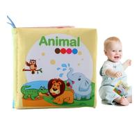Livres en tissu, livres pour faire ses dents en douceur, lavable et froissé, livre en tissu indéchirable, riche en tissu, doux au toucher agréable pour les enfants
